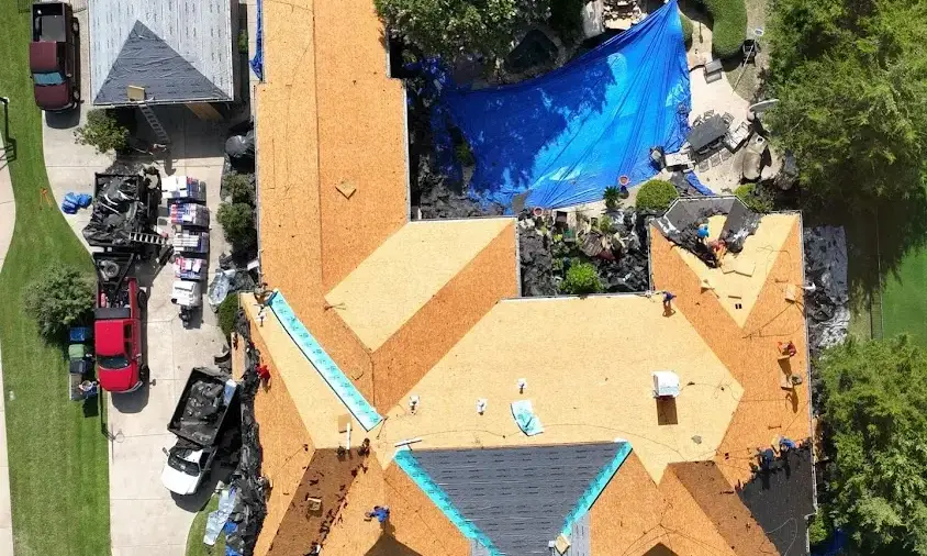Professional Roof Repair being performed in League City